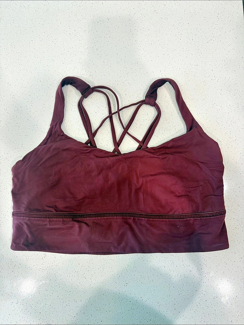 lululemon Free to Be Wild Bra *Long Line Burgundy Tank Top